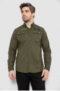 Сорочка чоловіча, колір хакі, 186R01-1 - фото № 0