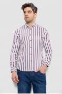Рубашка мужская в полоску, цвет белый, 186R2089 - фото № 0