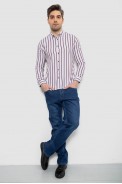 Рубашка мужская в полоску, цвет белый, 186R2089 - фото № 1
