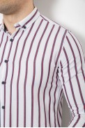 Рубашка мужская в полоску, цвет белый, 186R2089 - фото № 4