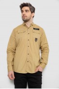 Сорочка чоловіча, колір бежевий, 186R01-1 - фото № 0