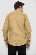 Сорочка чоловіча, колір бежевий, 186R01-1 - фото № 3