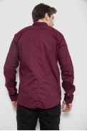 Рубашка мужская, цвет бордовый, 186R01-1 - фото № 3