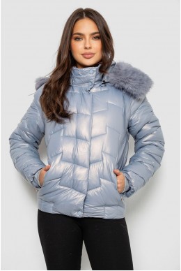 Куртка женская демисезонная короткая, цвет голубой, 244R22-828