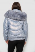 Куртка женская демисезонная короткая, цвет голубой, 244R22-828 - фото № 4
