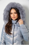 Куртка женская демисезонная короткая, цвет голубой, 244R22-828 - фото № 5