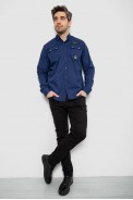 Сорочка чоловіча, колір синій, 186R01-1 - фото № 1