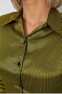 Сорочка класична в смужку  -уцінка, колір чорно-жовтий, 230R64-U-10 - фото № 4