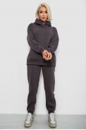 Спортивный костюм женский на флисе, цвет темно-серый, 247R2040 - фото № 0