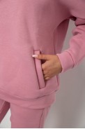 Спортивный костюм женский на флисе, цвет пудровый, 247R2040 - фото № 4