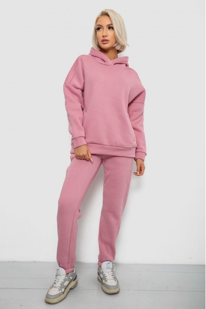 Спортивный костюм женский на флисе, цвет пудровый, 247R2040
