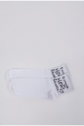 Белые женские носки с шутливыми надписями 151R113 - фото № 1