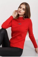 Гольф женский трикотажный  -уценка, цвет красный, 204R008-U-5 - фото № 0