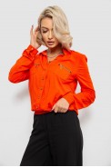 Рубашка женская однотонная  -уценка, цвет оранжевый, 230R304-1-U-6 - фото № 2