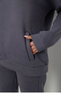 Спортивный костюм женский на флисе, цвет серый, 247R2040 - фото № 4