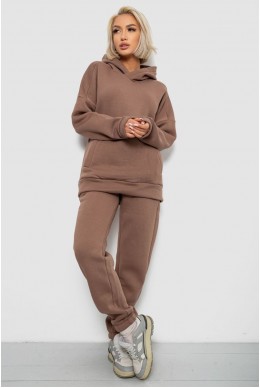 Спортивный костюм женский на флисе, цвет мокко, 247R2040