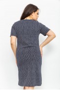 Платье женское повседневное в полоску, цвет темно-синий, 219RT-428