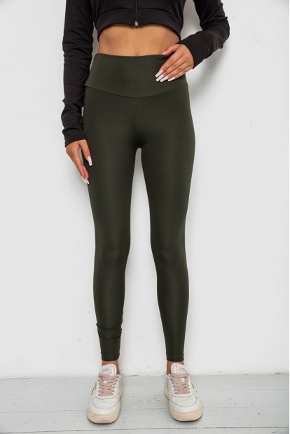 Лосини однотонні  -уцінка, колір хакі, 238R57308-U-3