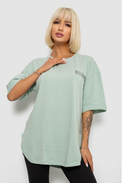 Футболка женская с принтом, цвет оливковый, 244R2017