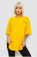 Футболка женская с принтом, цвет желтый, 244R2017 - фото № 0