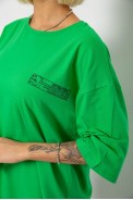 Футболка женская с принтом, цвет зеленый, 244R2017 - фото № 4