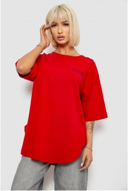 Футболка женская с принтом, цвет красный, 244R2017