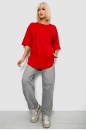 Футболка женская с принтом, цвет красный, 244R2017 - фото № 1