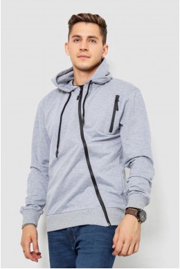 Спорт кофта чоловіча на блискавці  -уцінка, колір світло-сірий, 247R700-U-4
