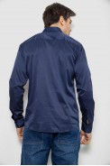 Сорочка чоловіча однотонна з принтом, колір синій, 186R6918-5 оптом - фото № 3