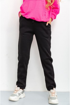 Спорт штаны женские на флисе, цвет черный, 205R485