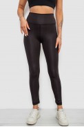 Лосини жіночі однотонні з принтом, колір чорний, 214R926 оптом - фото № 0