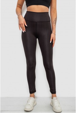 Лосини жіночі однотонні з принтом, колір чорний, 214R926