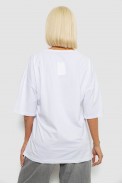 Футболка жіноча з принтом, колір білий, 244R6005 - фото № 3