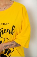 Футболка жіноча з принтом, колір жовтий, 244R6005 оптом - фото № 4
