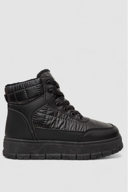 Кросівки жіночі зимові на хутрі, колір чорний, 248RBL3