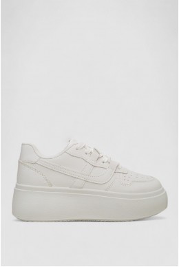 Кросівки жіночі демісезонні на платформі, колір білий, 243R2024-8