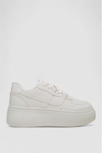 Кросівки жіночі демісезонні на платформі, колір білий, 243R2024-8