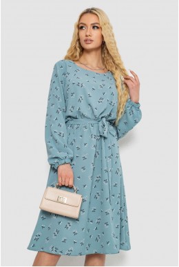 Сукня з принтом жатка, колір оливковий, 214R0226-6