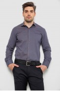 Рубашка мужская с принтом  -уценка, цвет синий, 214R7044-U - фото № 0