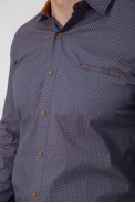 Рубашка мужская с принтом  -уценка, цвет синий, 214R7044-U - фото № 5