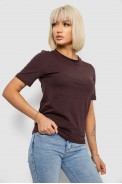 Футболка жіноча з принтом, колір шоколадний, 241R139 - фото № 2