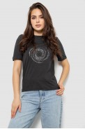 Футболка женская с принтом, цвет грифельный, 241R139 - фото № 0