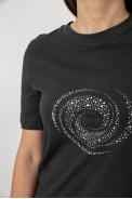 Футболка женская с принтом, цвет грифельный, 241R139 - фото № 4