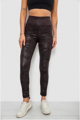 Лосини жіночі однотонні з принтом, колір чорний, 214R925