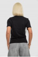 Футболка жіноча з принтом, колір чорний, 241R139 - фото № 3