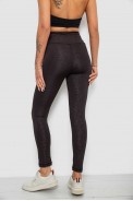 Лосины женские однотонные с принтом, цвет черный, 214R929 оптом - фото № 3