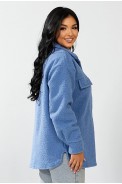 Рубашка -бомбер женская, цвет джинс, 257R153 - фото № 3