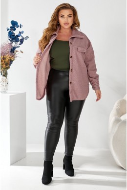 Рубашка -бомбер женская, цвет пудровый, 257R153