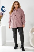 Рубашка -бомбер женская, цвет пудровый, 257R153 - фото № 3