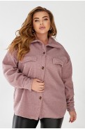Рубашка -бомбер женская, цвет пудровый, 257R153 - фото № 4